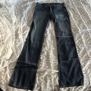 Frankie B. Dark Blue Flare Jeans